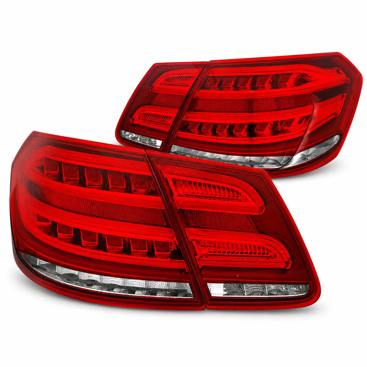 LED Rückleuchten passend für Mercedes-Benz W212 E-KLASA 2009–2013 Rot/Weiß dynamisch