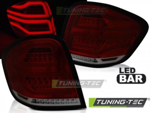 LED Lightbar Rückleuchten passend für Mercedes M-Klasse ML W164 Bj. 05-08 Rot/Smoke