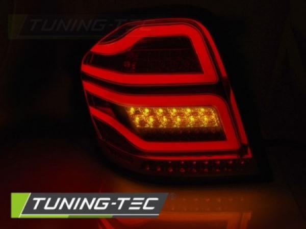 Voll LED Lightbar Rückleuchten passend für Mercedes M-Klasse ML W164 Bj. 08-11 Rot/Smoke