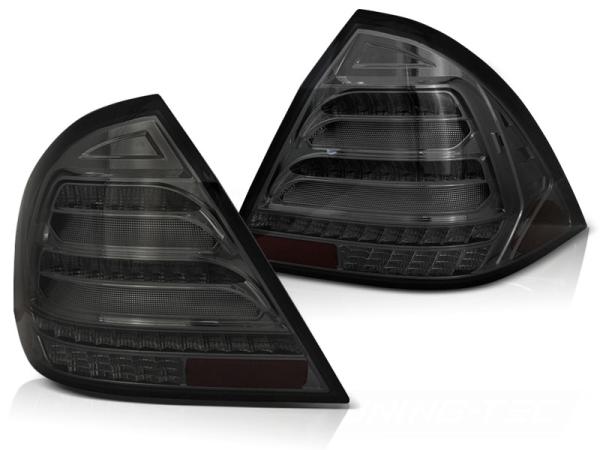 Voll LED Lightbar Rückleuchten passend für Mercedes C-Klasse W203 Limo Bj. 00-04 Smoke