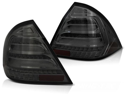 Voll LED Lightbar Rückleuchten passend für Mercedes C-Klasse W203 Limo Bj. 00-04 Smoke