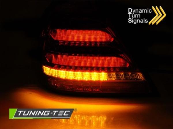 Voll LED Lightbar Rückleuchten passend für Mercedes C-Klasse W203 Limo Bj. 04-07 Smoke