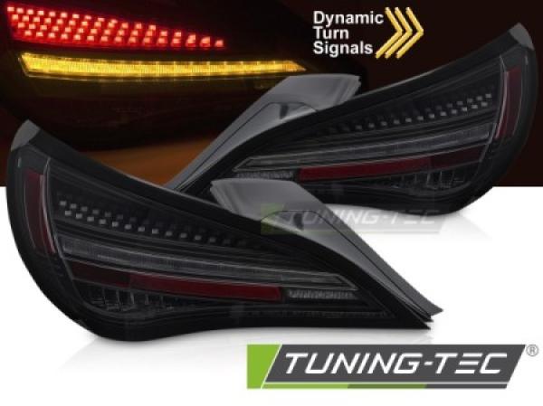 Voll LED Lightbar Rückleuchten passend für Mercedes Benz CLA C117 13-19 Schwarz Smoke