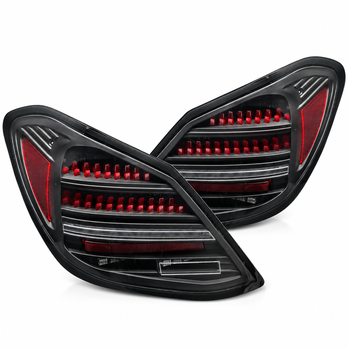 LED Rückleuchten passend für Mercedes-Benz C-Klasse W205 2014–2021 Rot/Schwarz dynamisch