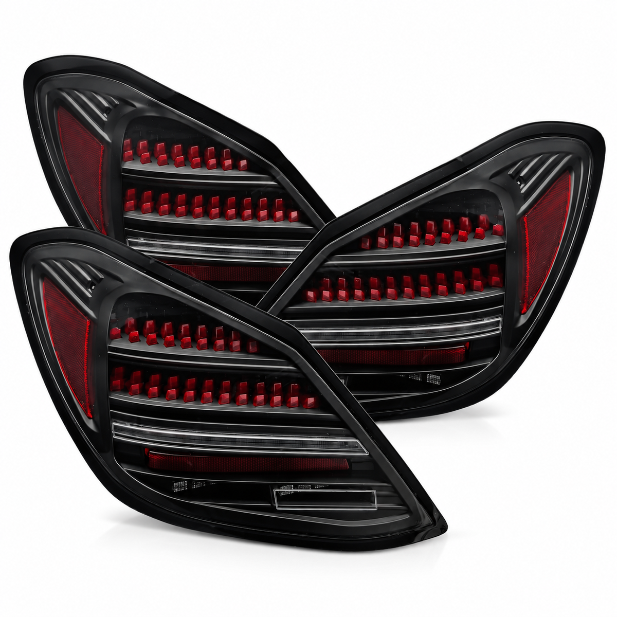 LED Rückleuchten passend für Mercedes-Benz C-Klasse W205 2014–2021 Rot/Smoke dynamisch