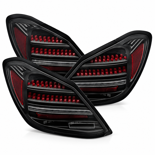 LED Rückleuchten passend für Mercedes-Benz C-Klasse W205 2014–2021 Rot/Smoke dynamisch
