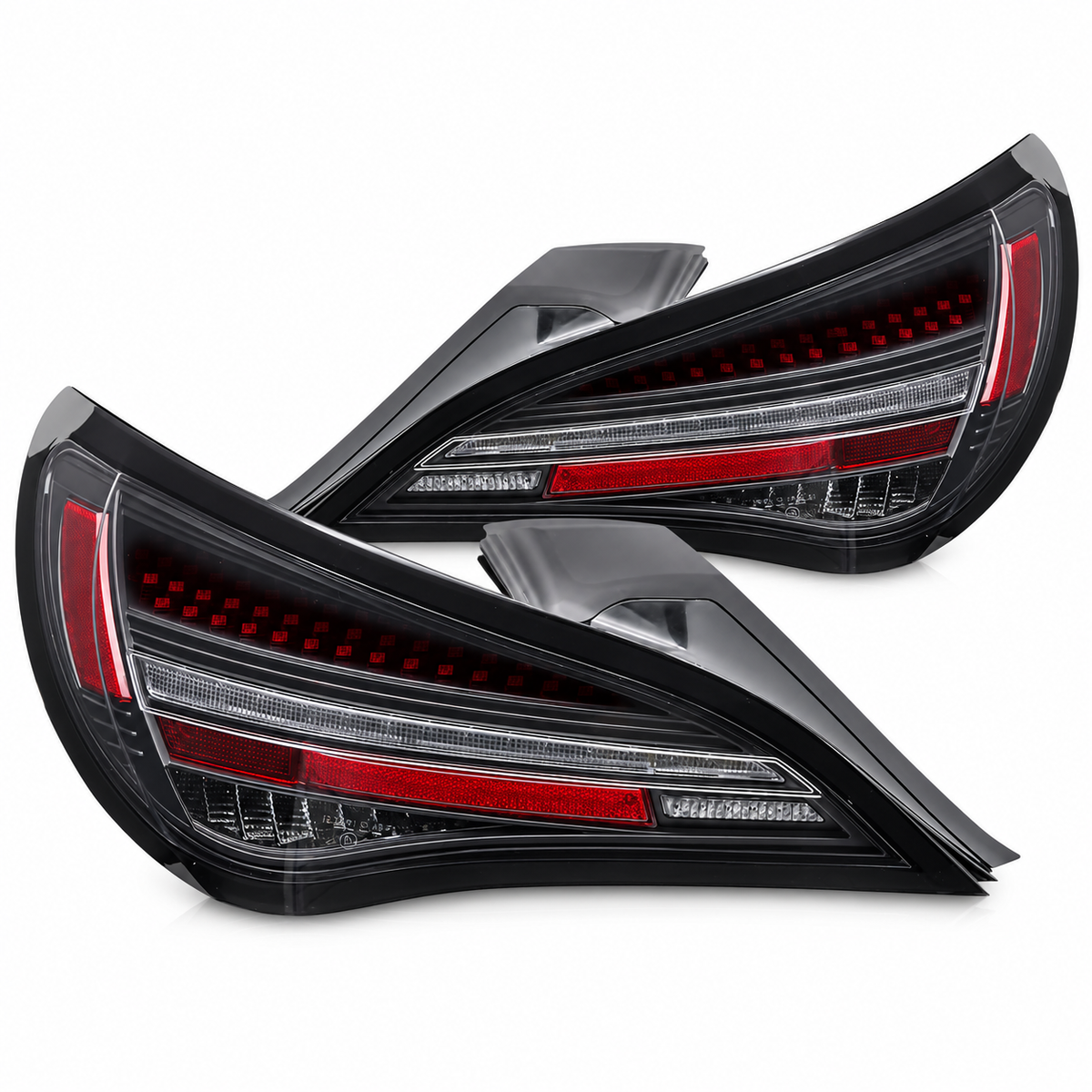 LED Rückleuchten passend für Mercedes-Benz CLA C117 2013–2016 / X117 2014–2016 Rot/Schwarz dynamisch