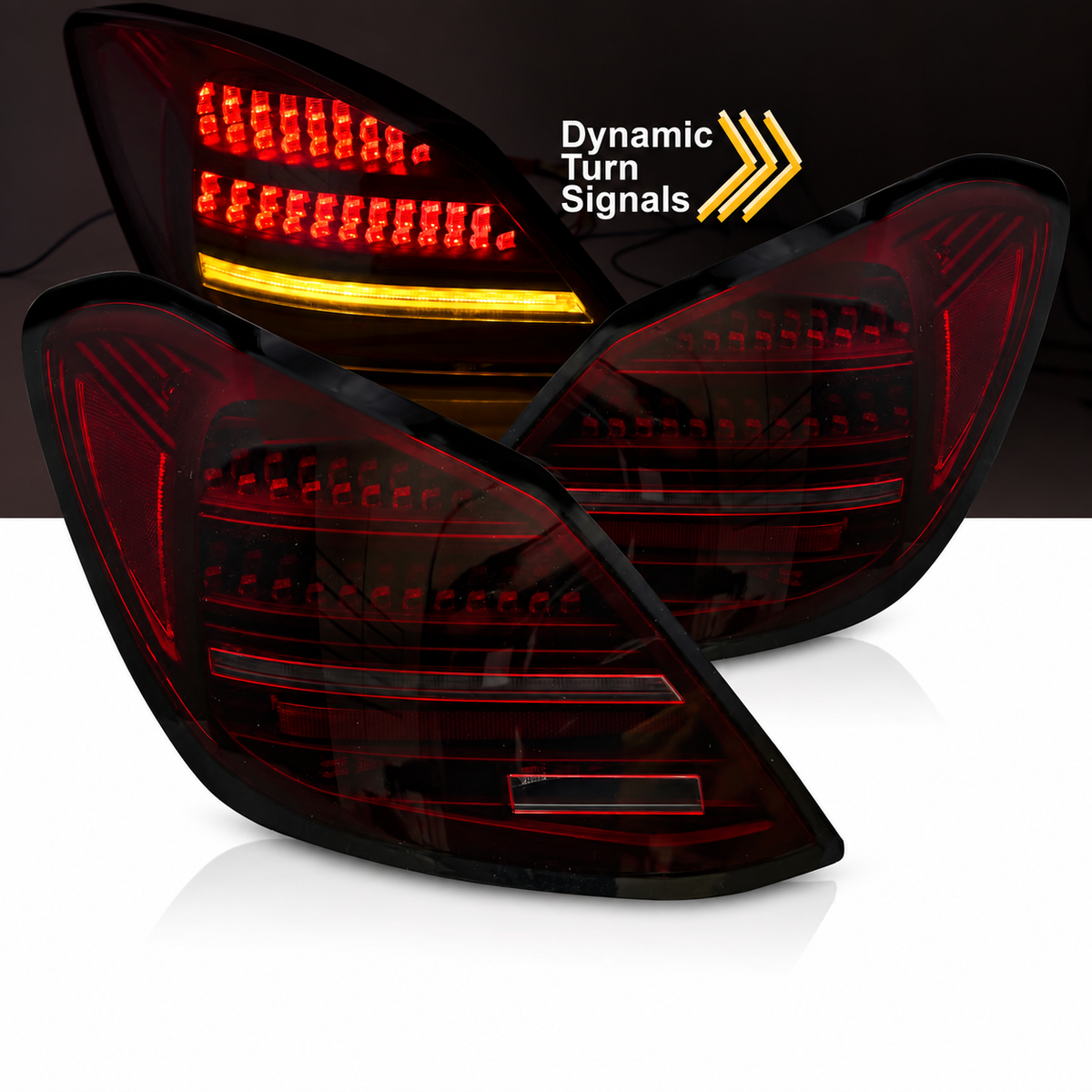LED Rückleuchten passend für Mercedes-Benz C-Klasse W205 2014–2021 Rot/Smoke – Ansicht 1