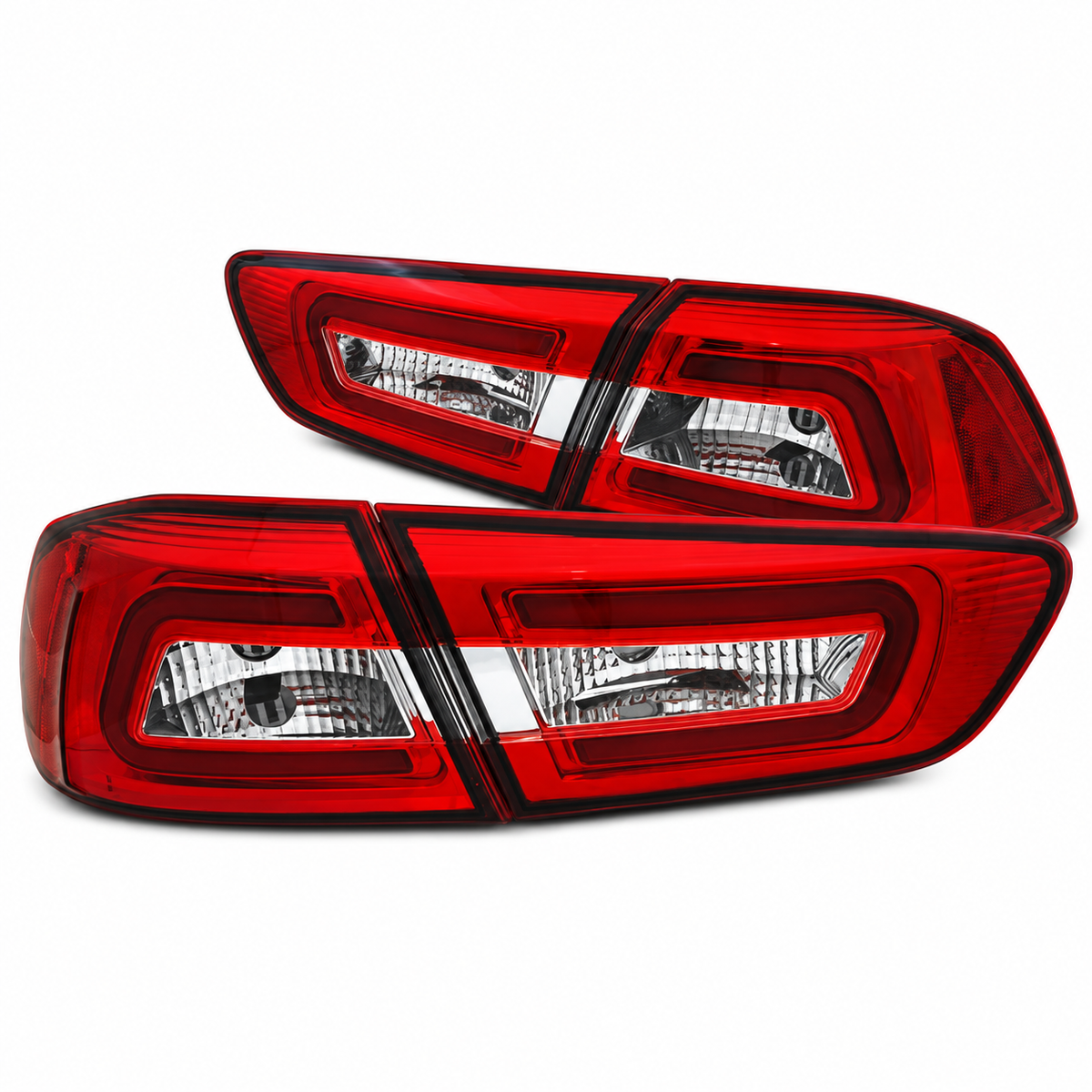 LED Rückleuchten passend für Mitsubishi LANCER 8 Limousine 2008–2011 Rot/Weiß