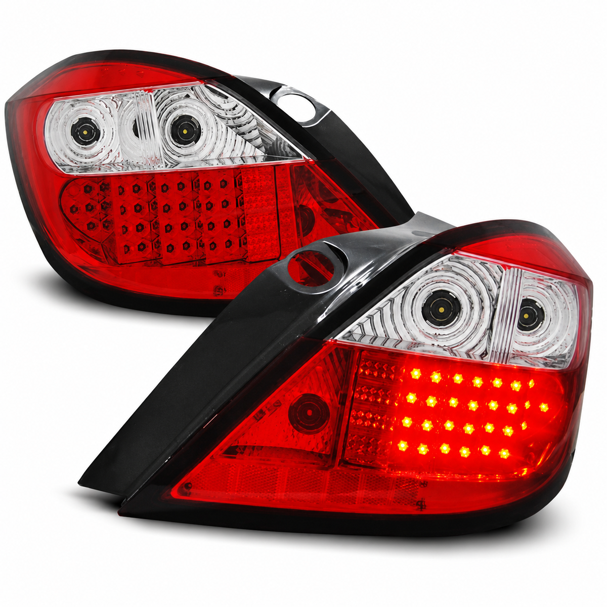 LED Rückleuchten passend für Opel Astra H 03.04-09 Rot/Weiß