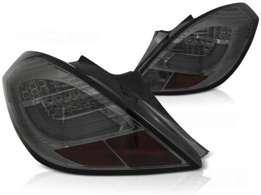 LED Lightbar Rückleuchten passend für Opel Corsa D (3-Türer) Bj. 06-14 Smoke