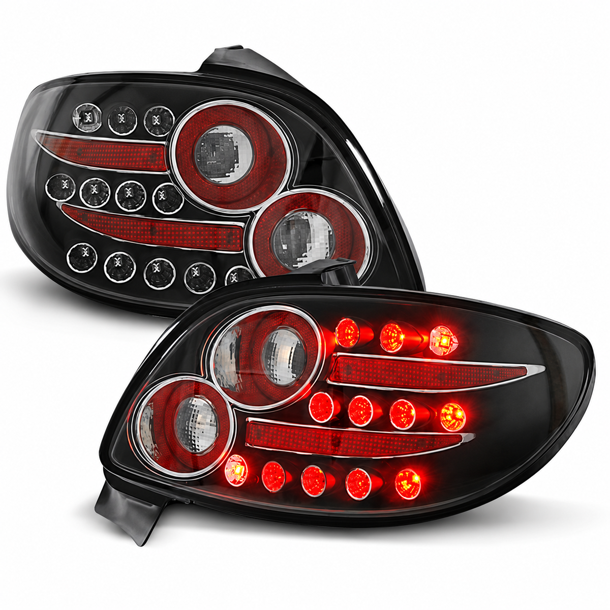 LED Rückleuchten passend für Peugeot 206 ab 10/1998 Schwarz