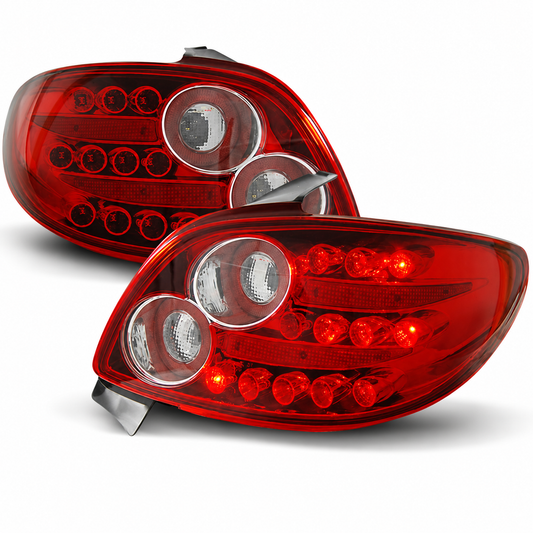 LED Rückleuchten passend für Peugeot 206 ab 10/1998 Rot/Weiß