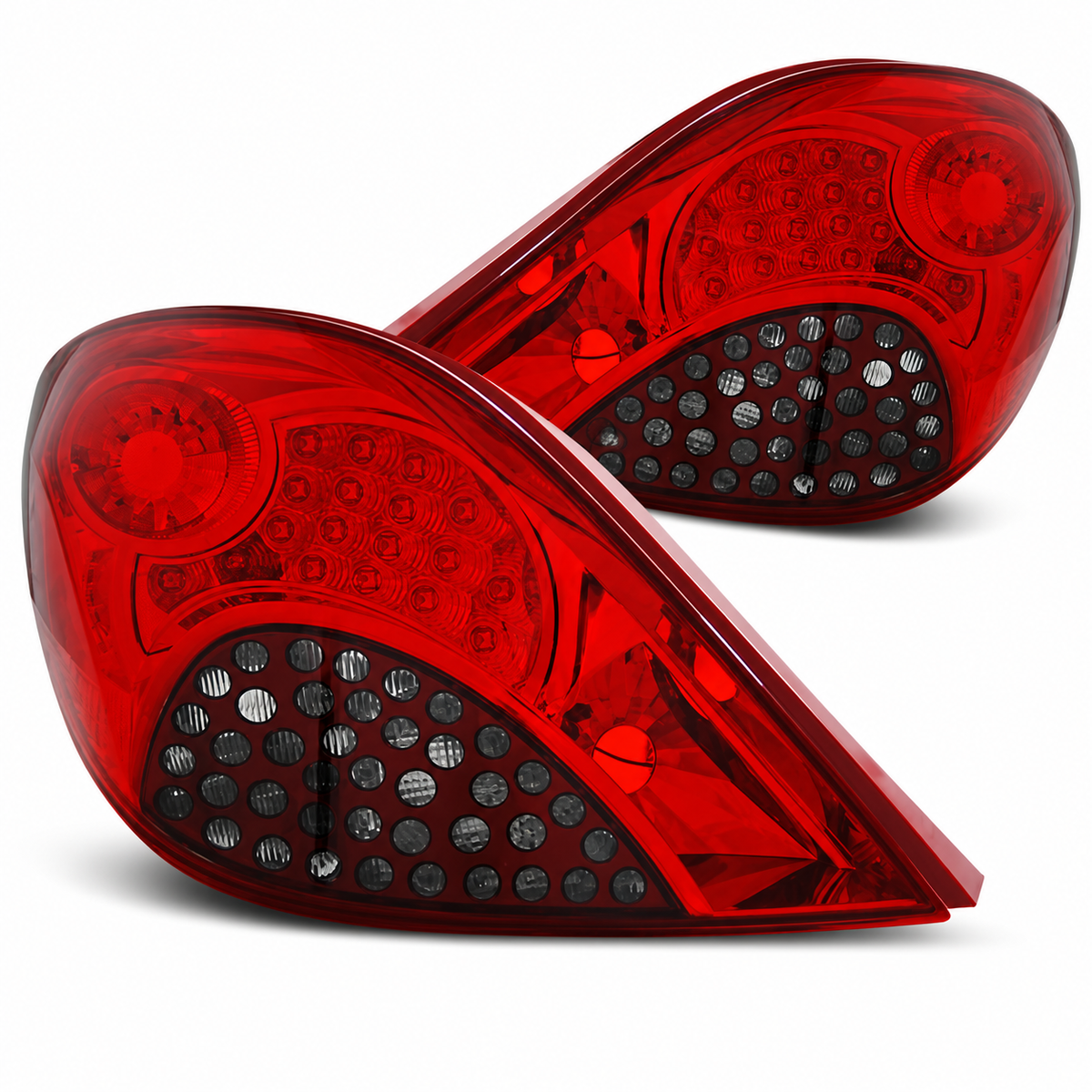 LED Rückleuchten passend für Peugeot 207 3-Türer/5-Türer 05/2006–06/2009 Rot/Smoke
