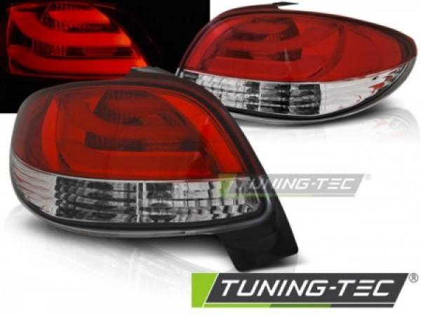 LED Rückleuchten passend für Peugeot 206 Bj. 98-06 Rot/Chrom