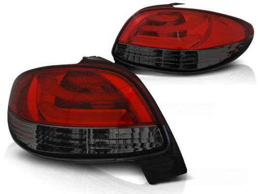 LED Rückleuchten passend für Peugeot 206 Bj. 98-06 Rot/Smoke
