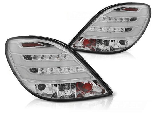 LED Lightbar Rückleuchten passend für Peugeot 207 Bj. 06-09 Chrom