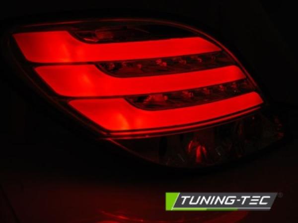 LED Lightbar Rückleuchten passend für Peugeot 207 Bj. 06-09 Rot/Chrom