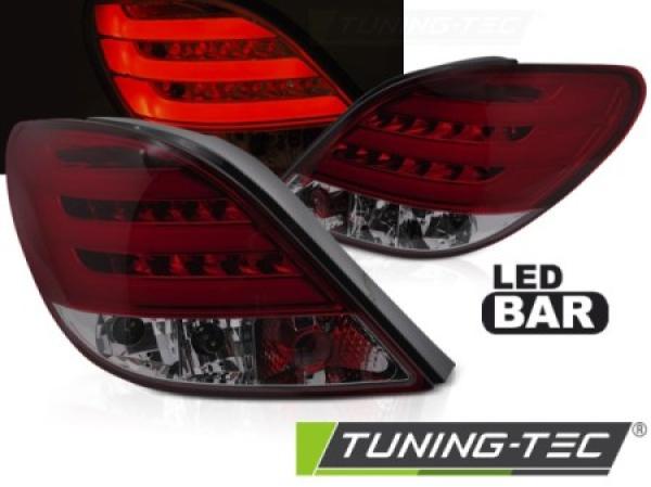 LED Lightbar Rückleuchten passend für Peugeot 207 Bj. 06-09 Rot/Smoke
