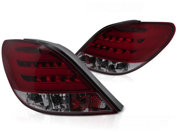 LED Lightbar Rückleuchten passend für Peugeot 207 Bj. 06-09 Rot/Smoke