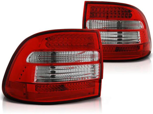 LED Rückleuchten passend für Porsche Cayenne 955 9PA Bj. 02-07 Rot/Chrom
