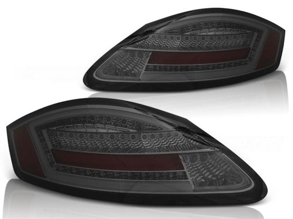 Voll LED Lightbar Rückleuchten passend für Porsche Boxster 987 + Cayman Bj. 04-09 Smoke