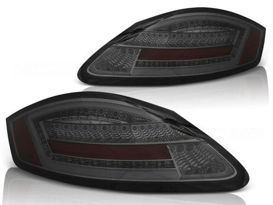 Voll LED Lightbar Rückleuchten passend für Porsche Boxster 987 + Cayman Bj. 04-09 Smoke