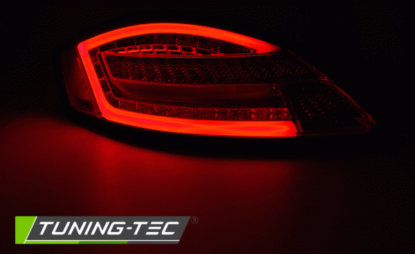 Voll LED Lightbar Rückleuchten passend für Porsche Boxster 987 + Cayman 04-09 Schwarz
