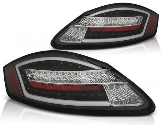 Voll LED Lightbar Rückleuchten passend für Porsche Boxster 987 + Cayman 04-09 Schwarz