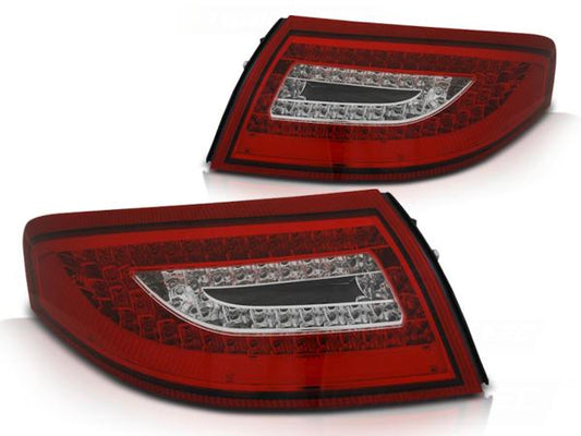 LED Rückleuchten passend für Porsche 911 996 Bj. 1997-2006 Rot/Chrom