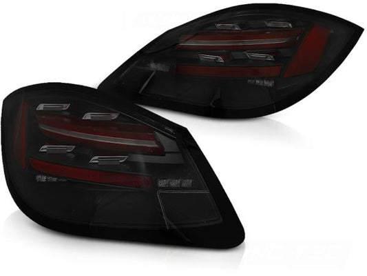 Voll LED Rückleuchten passend für Porsche Boxster 987+ Cayman Facelift 09- Schwarz Smoke