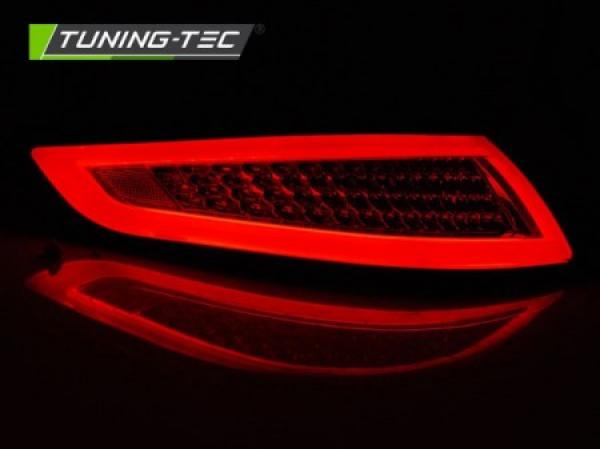 Voll LED Lightbar Rückleuchten passend für Porsche 911 997 Bj. 04-08 Rot/Chrom