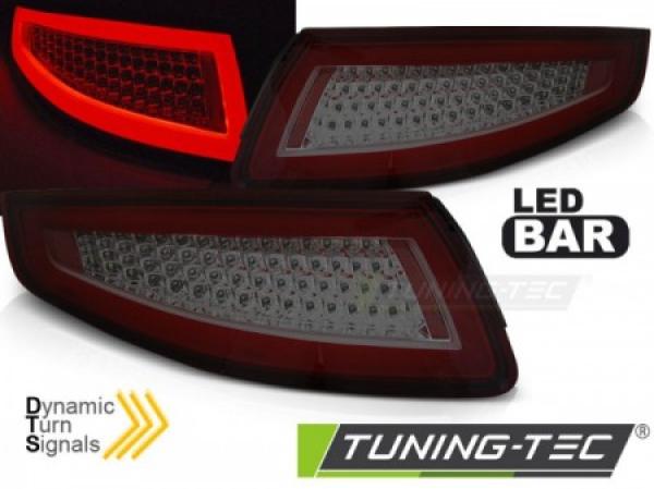 Voll LED Lightbar Rückleuchten passend für Porsche 911 997 Bj. 04-08 Rot/Smoke