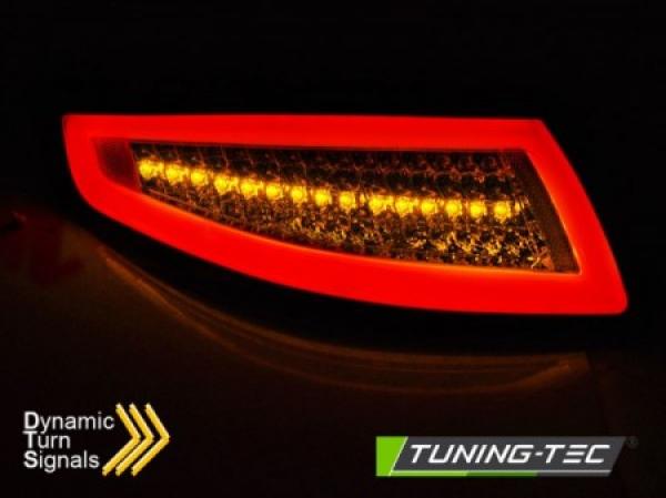 Voll LED Lightbar Rückleuchten passend für Porsche 911 997 Bj. 04-08 Rot/Smoke