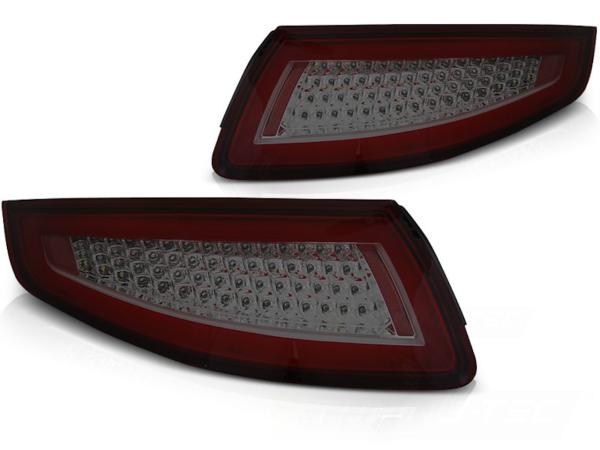 Voll LED Lightbar Rückleuchten passend für Porsche 911 997 Bj. 04-08 Rot/Smoke