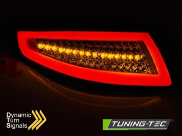 Voll LED Lightbar Rückleuchten passend für Porsche 911 997 Bj. 04-08 Smoke