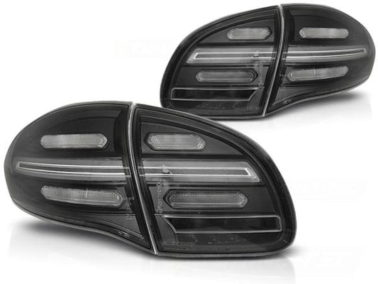 Voll LED Lightbar Rückleuchten passend für Porsche Cayenne 958 92A Bj. 10-14 Schwarz