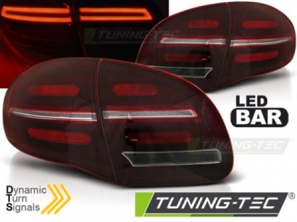 Voll LED Lightbar Rückleuchten passend für Porsche Cayenne 958 92A Bj. 10-14 Rot/Chrom