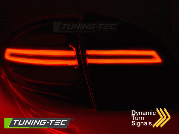 Voll LED Lightbar Rückleuchten passend für Porsche Cayenne 958 92A Bj. 10-14 Rot/Chrom