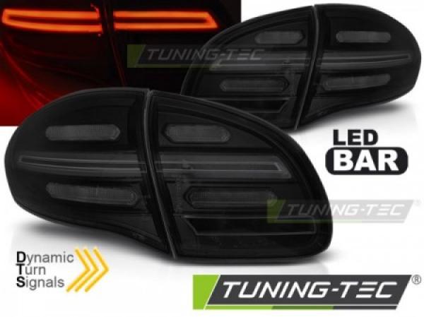 Voll LED Lightbar Rückleuchten passend für Porsche Cayenne 958 92A 10-14 Schwarz Smoke