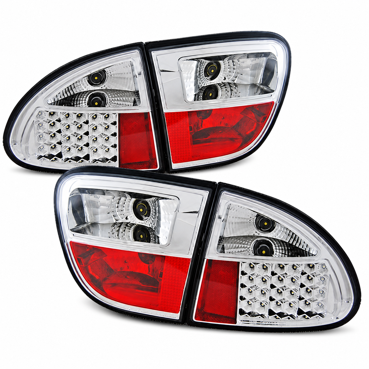 LED Rückleuchten passend für Seat LEON 04/1999–08/2004 Chrom