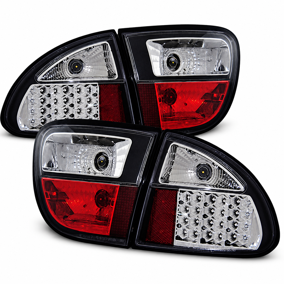 LED Rückleuchten passend für Seat LEON 1999–2004 Schwarz