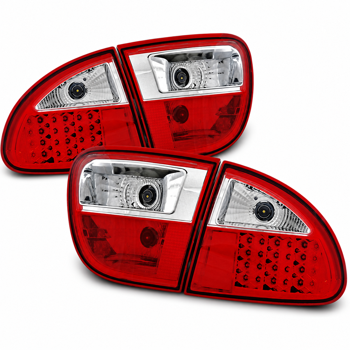 LED Rückleuchten passend für Seat LEON 04/1999–08/2004 Rot/Weiß