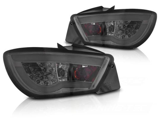 LED Lightbar Rückleuchten passend für Seat Ibiza 6J 3 Türer Bj. 08-03/12 Smoke