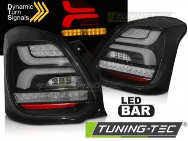 LED Lightbar Rückleuchten passend für Suzuki Swift V AZ 17- Schwarz dynamischer Blinker