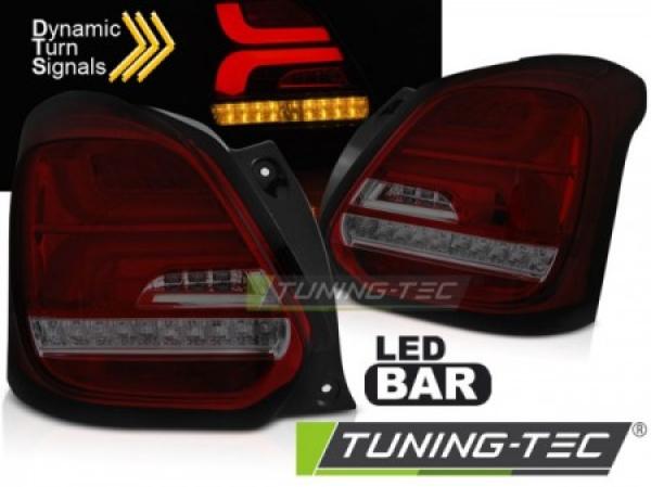LED Lightbar Rückleuchten passend für Suzuki Swift  AZ 17- Rot/Smoke dynamischer Blinker