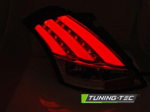 LED Lightbar Rückleuchten passend für Suzuki Swift IV (FZ, NZ) Bj. 10-17 Rot/Chrom
