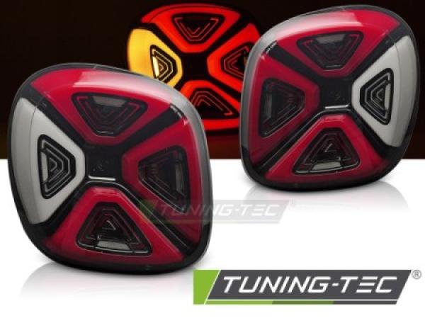 VOLL LED Lightbar Design Rückleuchten passend für Smart Fortwo /Forfour (453) 14-19 rot / rauch