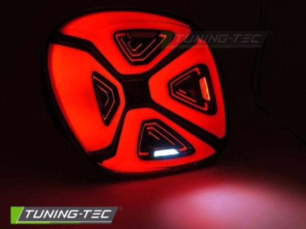 VOLL LED Lightbar Design Rückleuchten passend für Smart Fortwo /Forfour (453) 14-19 rot / rauch