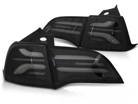Voll LED Rückleuchten passend für Tesla Model 3 / Model Y Bj. 17-20 Schwarz Smoke